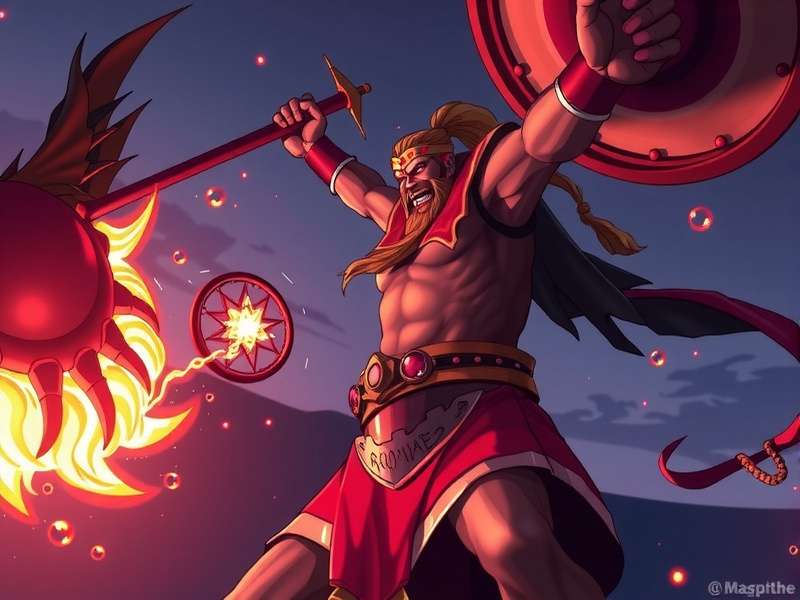 Intense battle in Maratha Mace Titan Maratha Mace Titan Battle Scene